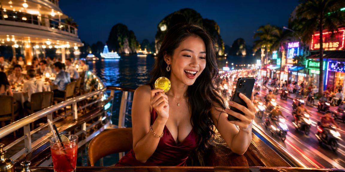 Khung cảnh Hạ Long minh họa trải nghiệm xem xổ số trên di động