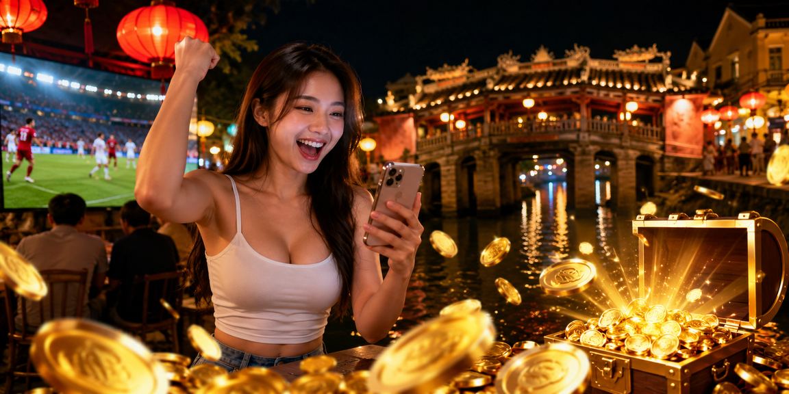 Không khí chợ đêm Hội An minh họa hành trình đăng ký trên di động